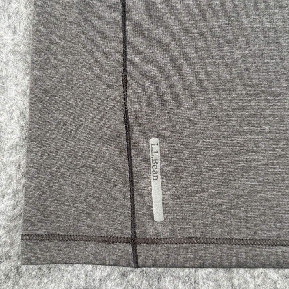 L.L.Bean Quarter Zip Pullover Chest Zip Pocket Mens M Heather Gray - Picture 5 of 9